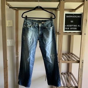 Designer Distressed Bootcut Jeans ✵ RR